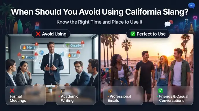 When Should You Avoid Using California Slang?
