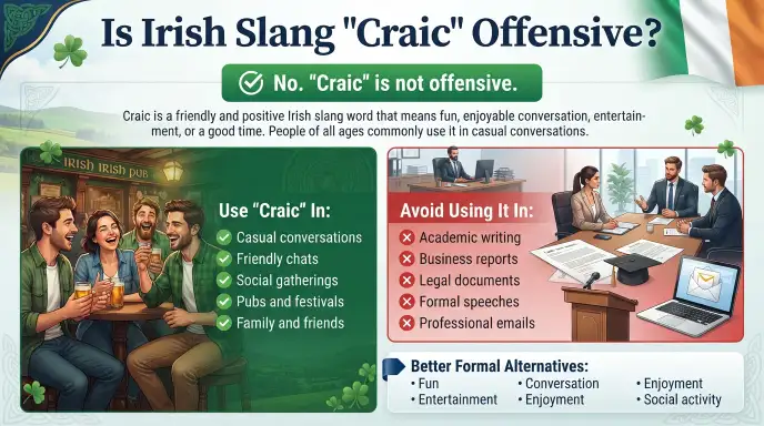 Is Irish Slang Craic Offensive?
