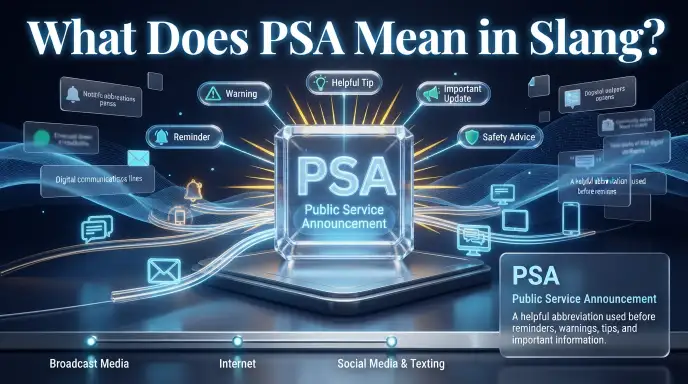 What Does PSA Mean in Slang?