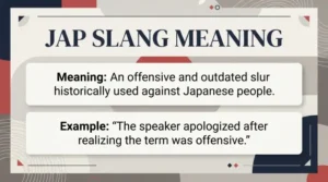 Jap Slang Meaning