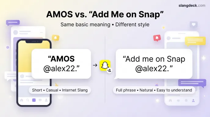 AMOS vs. Add Me on Snap