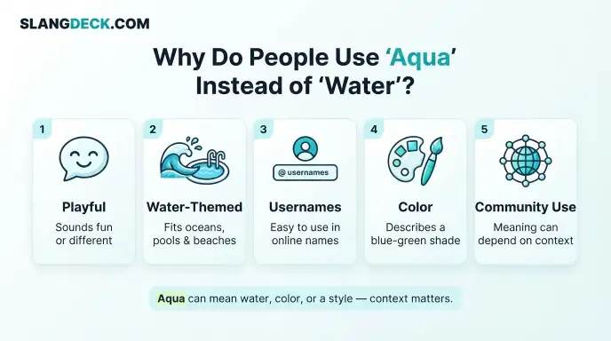 Why Do People Use “Aqua” Instead of “Water”?