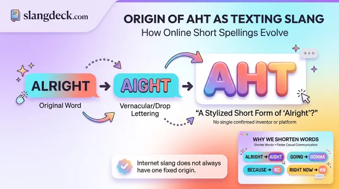 Origin of AHT as Texting Slang