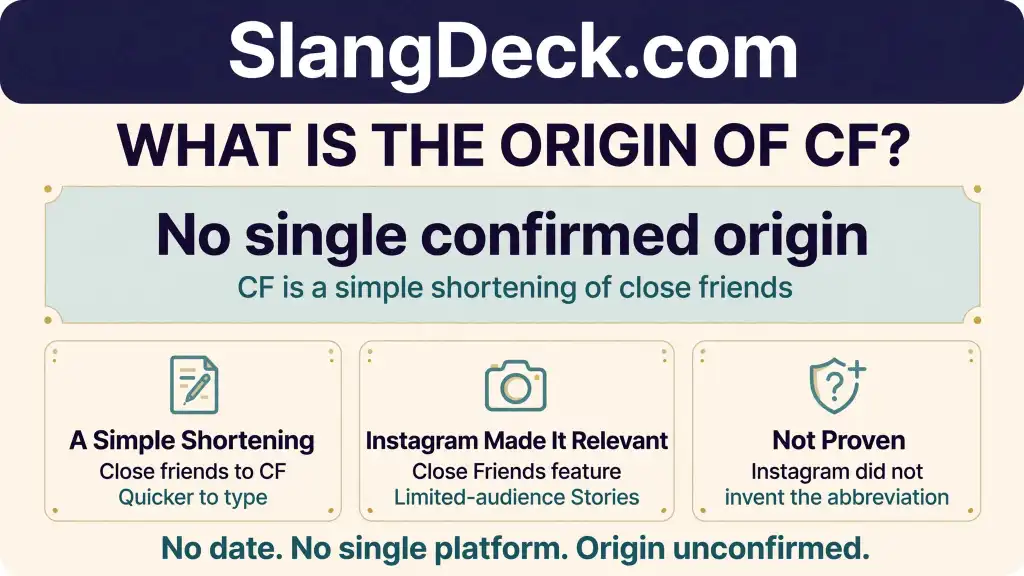 What Is the Origin of CF?